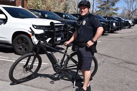 Officer with an E-Bike