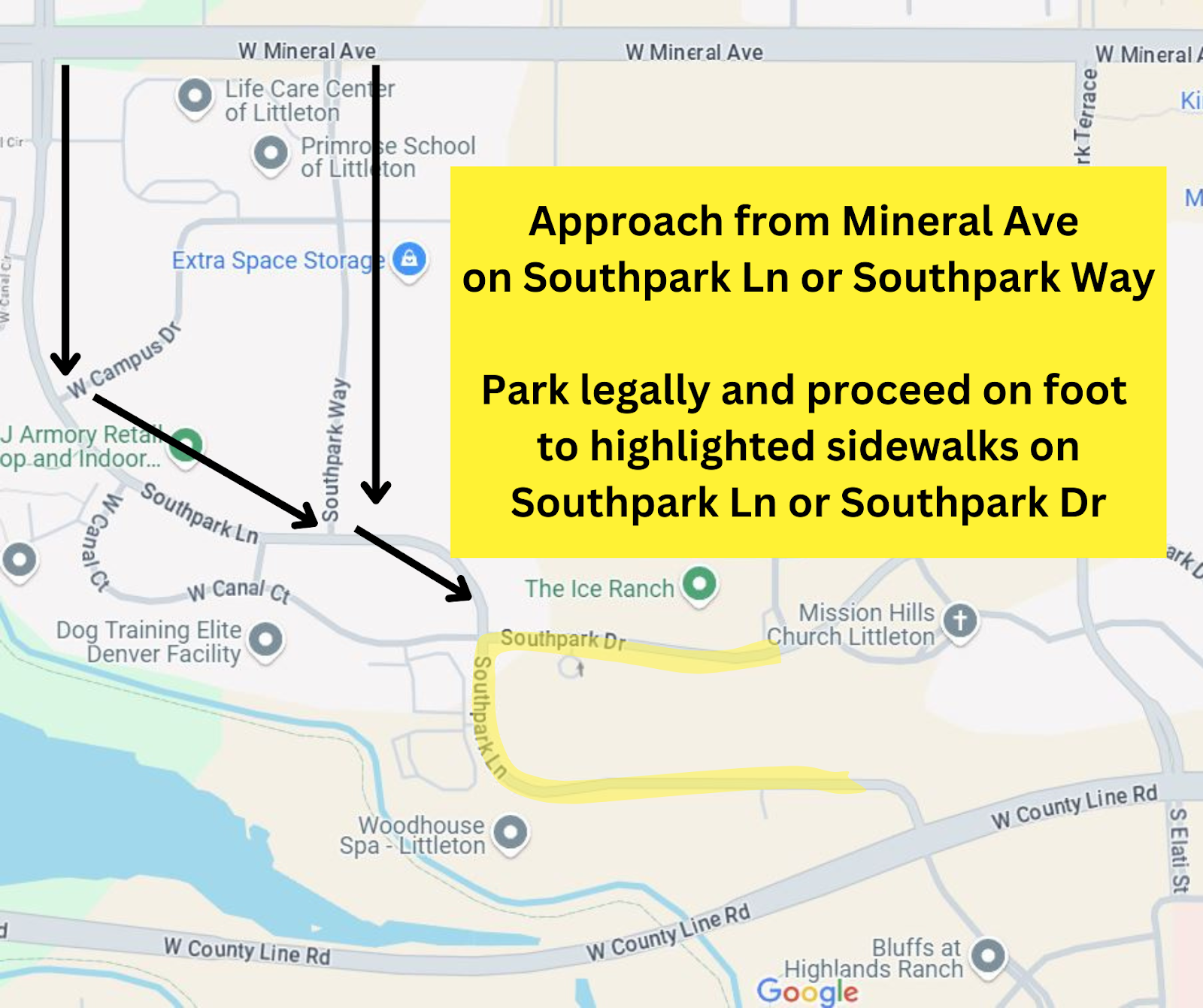 Map of procession for funeral
