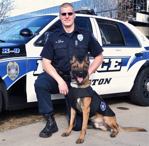 Officer Keiffer and K9 Sabor