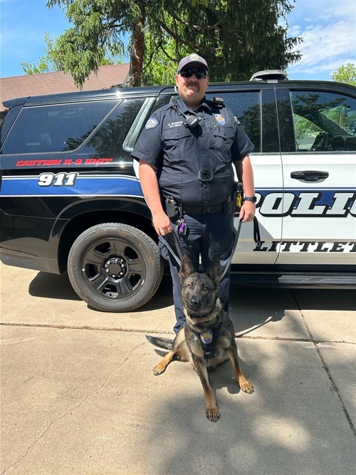 Officer Stoneking with K9 Mikko